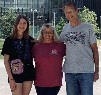 Ted Brown with his family